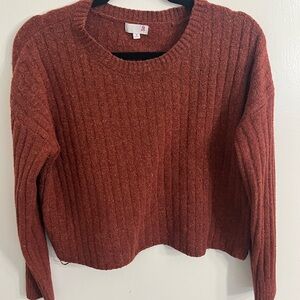Burnt orange colored knitted sweater women’s medium